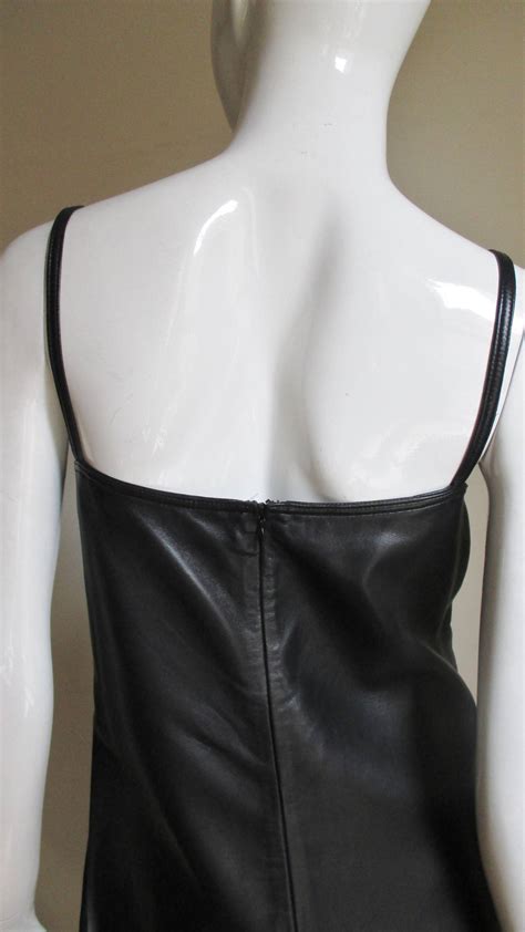 vintage versace leather dress|vintage gianni Versace label.